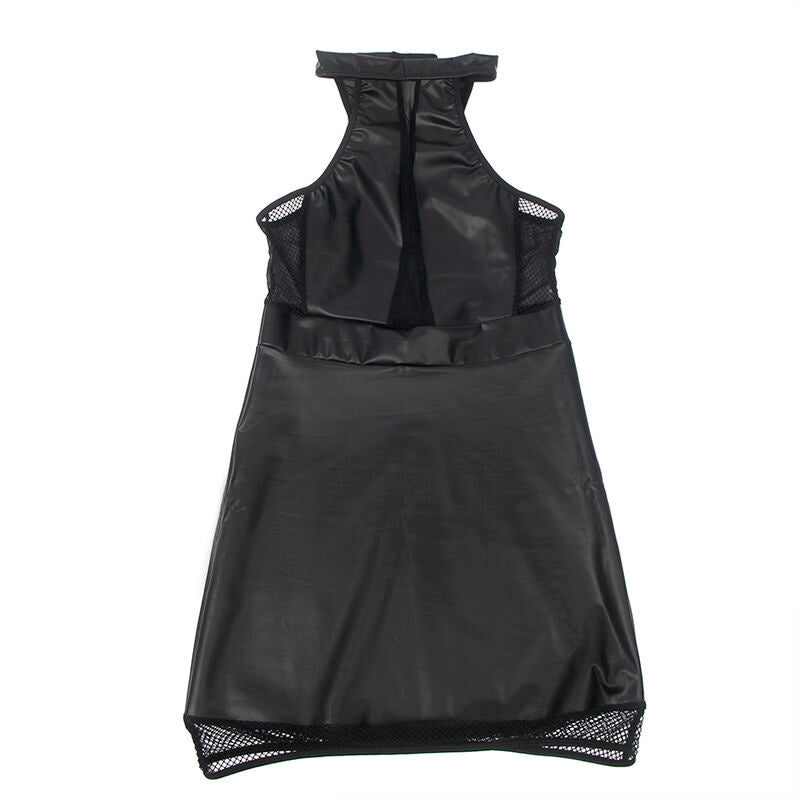HALTER NECK DRESS WITH TRANSPARENCIES