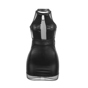 SUBBLIME – 955489 NECKHOLDER-KLEID MIT TRANSPARENZEN SCHWARZ L/XL
