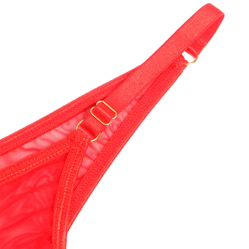 SUBBLIME – 955526 BH-SET MIT KETTEN UND NETZH ERZ ROT L/XL