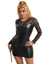 SUBBLIME - 955601 LANGÄRMLIGES KLEID MIT SCHWARZER SPITZE L/XL
