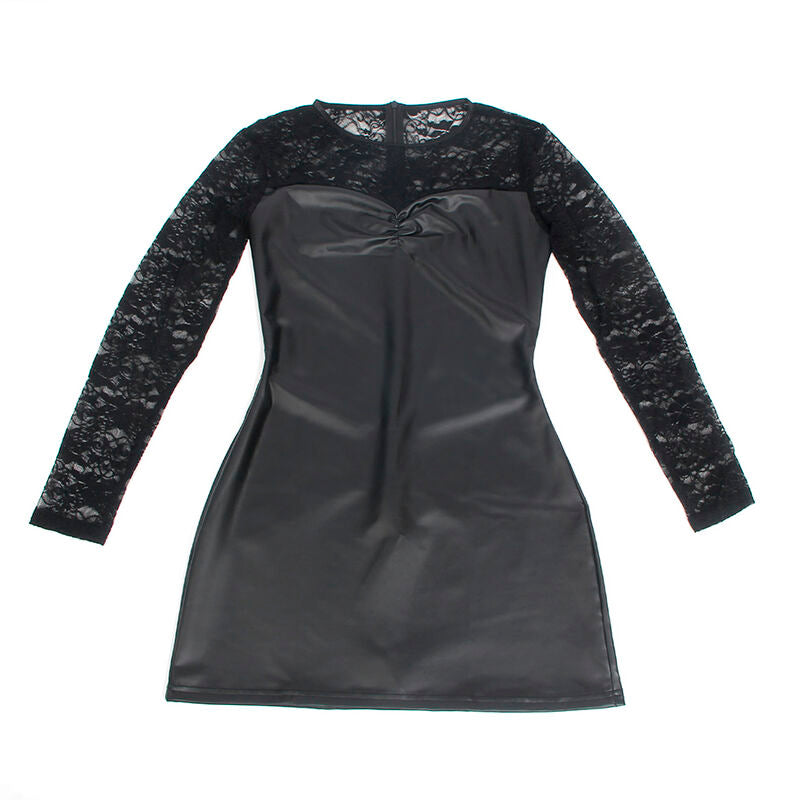 SUBBLIME - 955601 LANGÄRMLIGES KLEID MIT SCHWARZER SPITZE L/XL