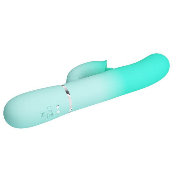 PRETTY LOVE - GIGI MULTIFUNCTION RABBIT Sensory Device AQUA GREEN