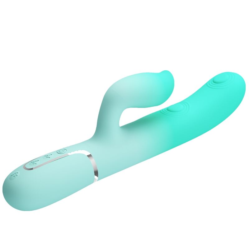 PRETTY LOVE - GIGI MULTIFUNCTION RABBIT Sensory Device AQUA GREEN