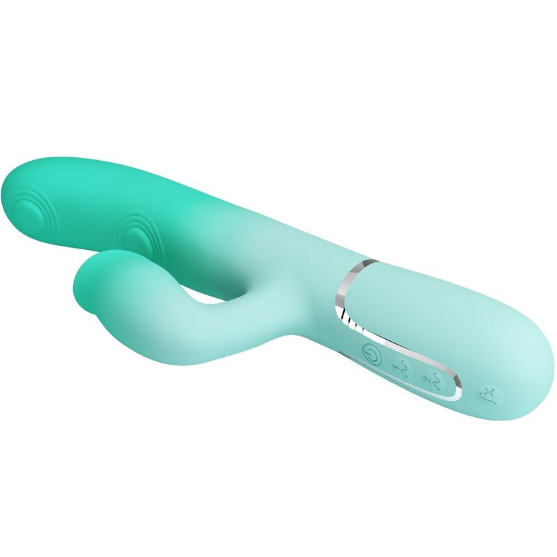 PRETTY LOVE - GIGI MULTIFUNCTION RABBIT Sensory Device AQUA GREEN
