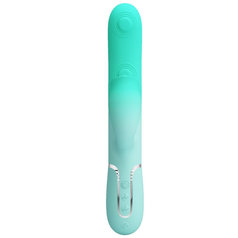 PRETTY LOVE - GIGI MULTIFUNCTION RABBIT Sensory Device AQUA GREEN