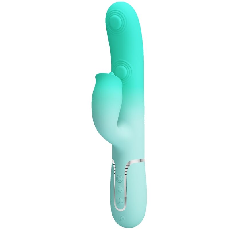 PRETTY LOVE - GIGI MULTIFUNCTION RABBIT Sensory Device AQUA GREEN