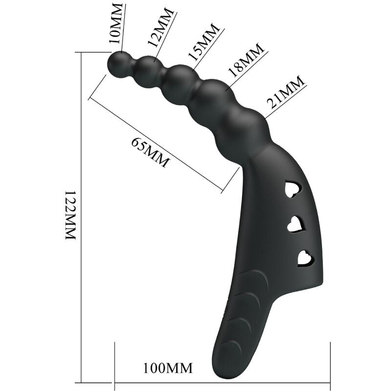 PRETTY LOVE - JORDIN FINGER Sensorisches Gerät 10 VIBRATIONEN SCHWARZ