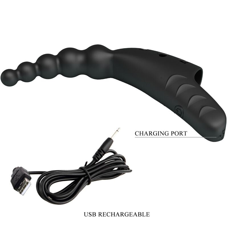 PRETTY LOVE - JORDIN FINGER Sensorisches Gerät 10 VIBRATIONEN SCHWARZ
