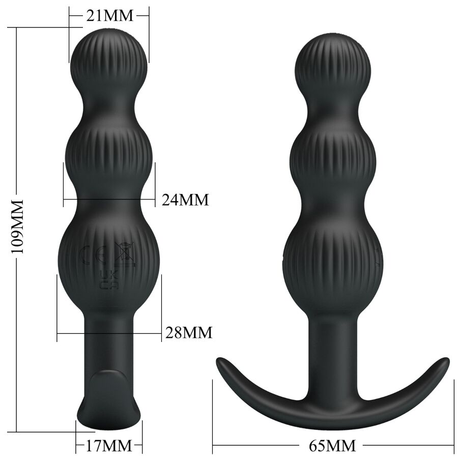 PRETTY LOVE - SIDNEY ANAL Sensory Device 10 VIBRATIONS BLACK