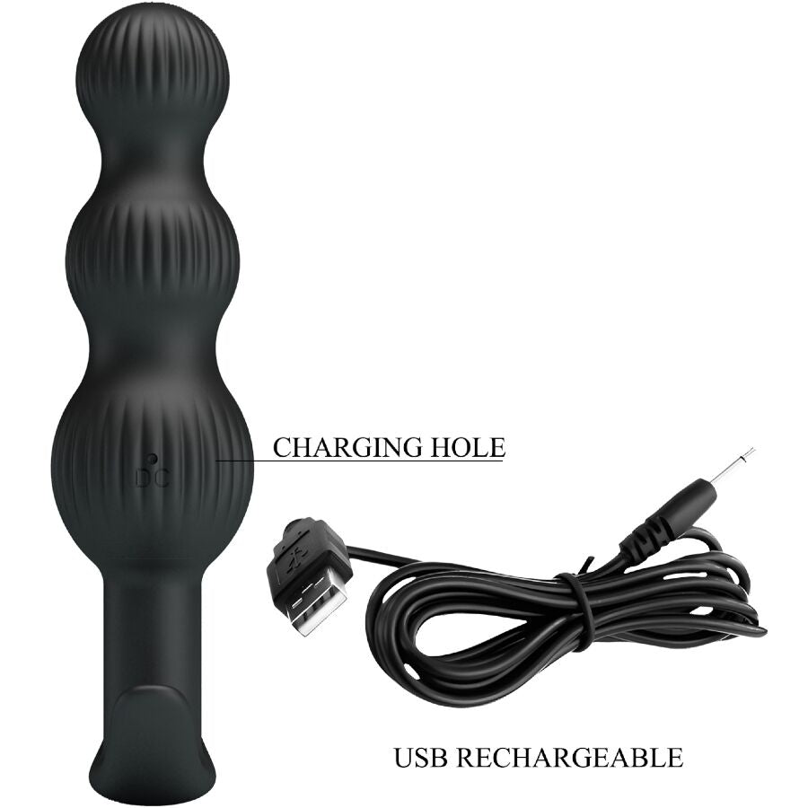 PRETTY LOVE - SIDNEY ANAL Sensory Device 10 VIBRATIONS BLACK