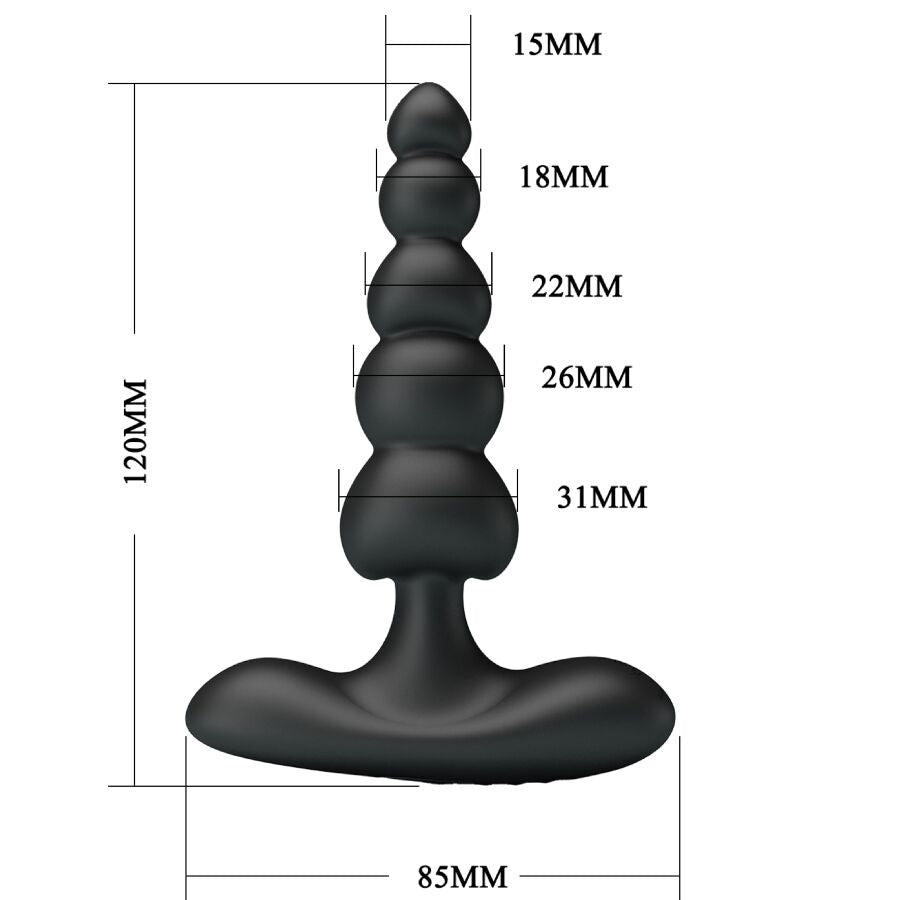 PRETTY LOVE - CORBAN ANAL Sinnliches Gerät 10 VIBRATIONEN SCHWARZ