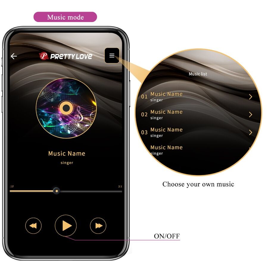 PRETTY LOVE - LEVIATHAN APP CONTROLLED Sensory Device PURPLE