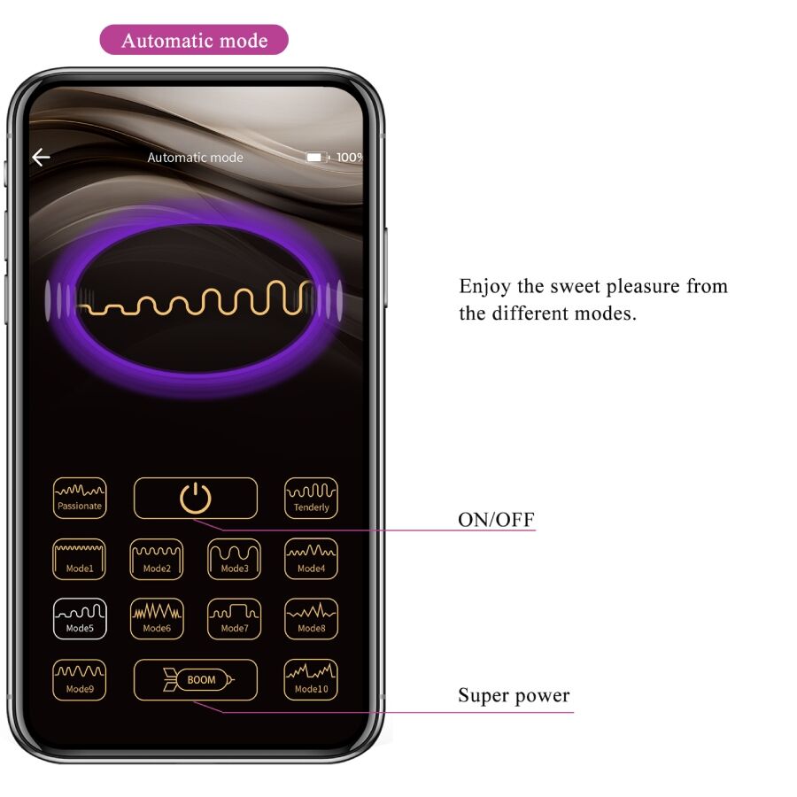 PRETTY LOVE - LEVIATHAN APP CONTROLLED Sensory Device PURPLE