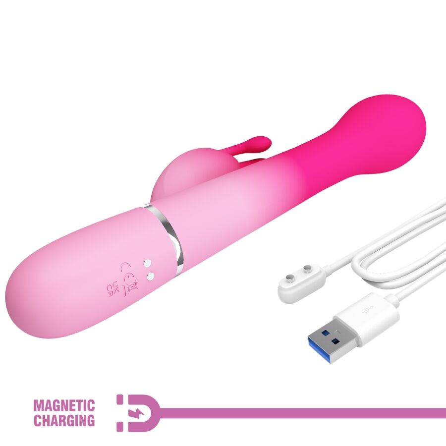 PRETTY LOVE - DEJON 3 IN 1 MULTIFUNCTION RABBIT Sensory Device PINK