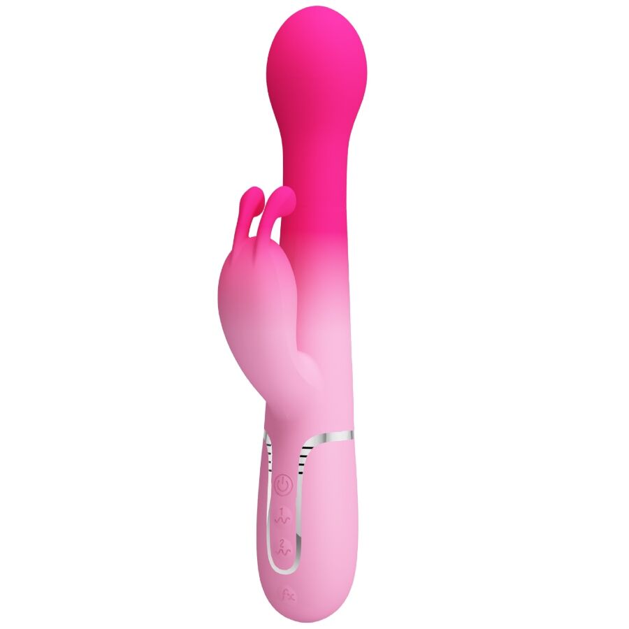PRETTY LOVE - DEJON 3 IN 1 MULTIFUNCTION RABBIT Sensory Device PINK