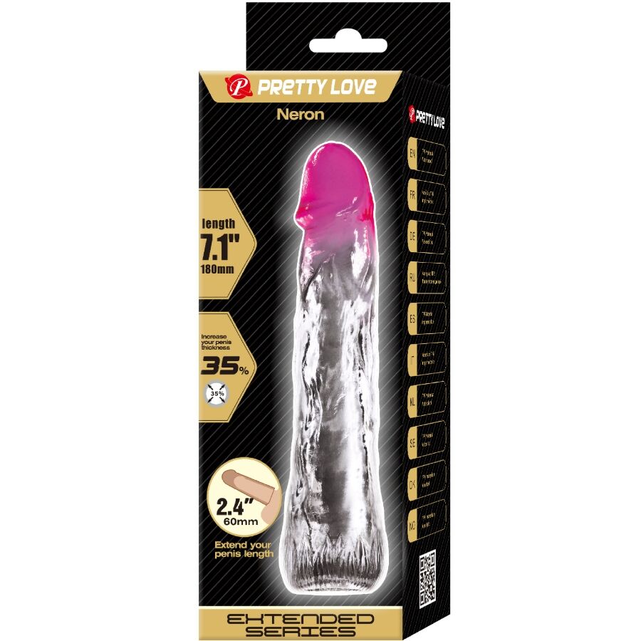 PRETTY LOVE - NERON REALISTISCHE 6 CM VERGRÖSSERUNGSHÜLSE FÜR PENIS ROSA