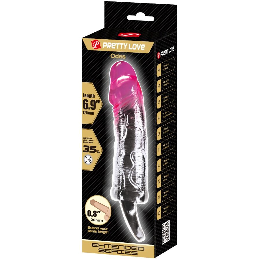 PRETTY LOVE - ODES REALISTISCHE 2 CM VERGRÖSSERUNGSHÜLLE FÜR PENIS PINK
