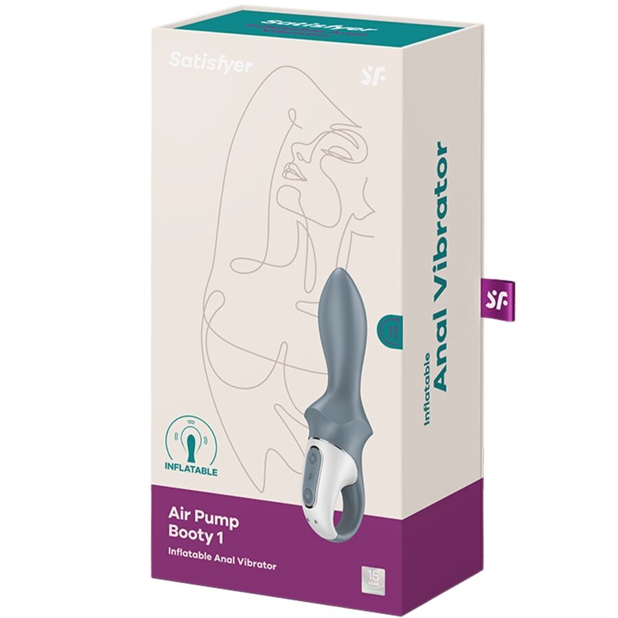 SATISFYER - AIR PUMP BOOTY 1 ANAL AUFBLASBARES Sensorgerät GRAU