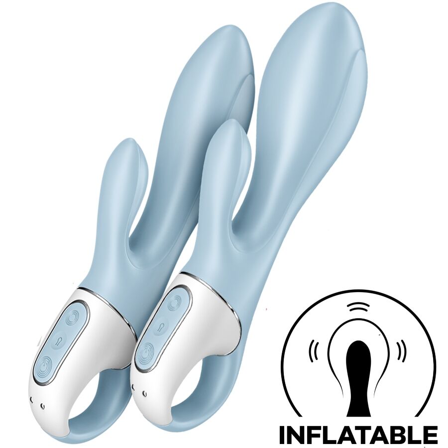 SATISFYER - AIR PUMP BUNNY 1 INFLATABLE RABBIT Sensory Device BLUE