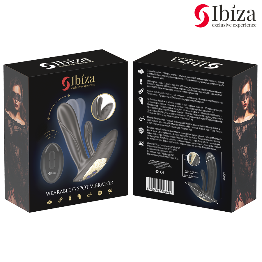 IBIZA - WEARABLE Sensory Device WITH G-SPOT AND CLITORIS STIMULATION WITH REMOTE CONTROL