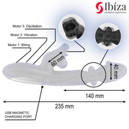 IBIZA - Sensory Device AND CLITORIS STIMULATOR WITH BITING AND ROTATION EFFECT