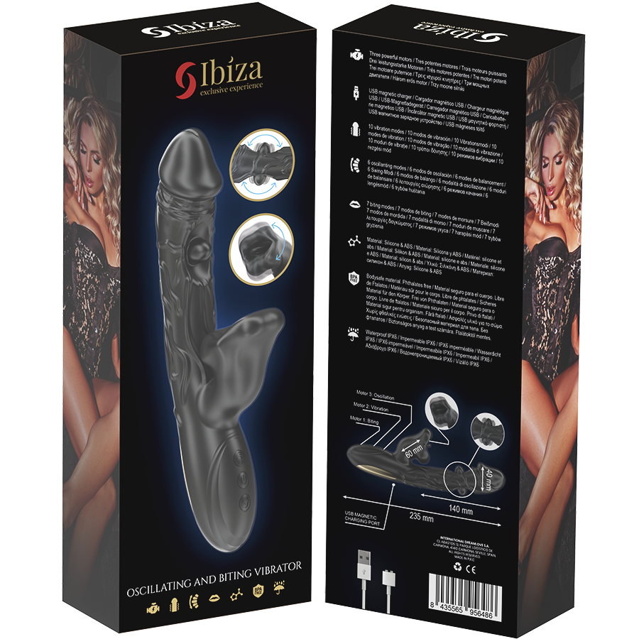 IBIZA - Sensory Device AND CLITORIS STIMULATOR WITH BITING AND ROTATION EFFECT