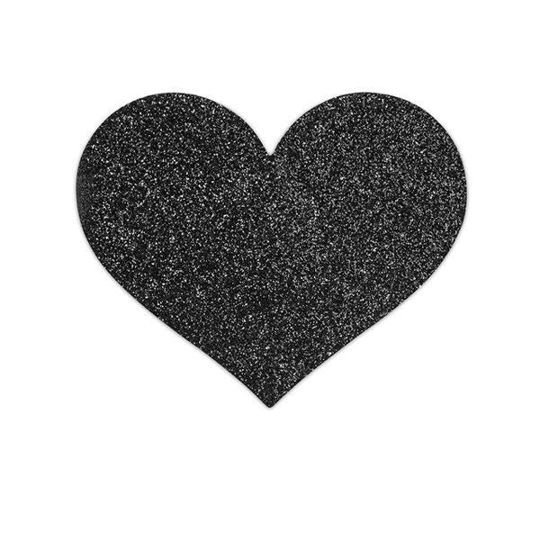 BIJOUX - INDISCRETS FLASH BLACK HEART NIPPEL-CUTS
