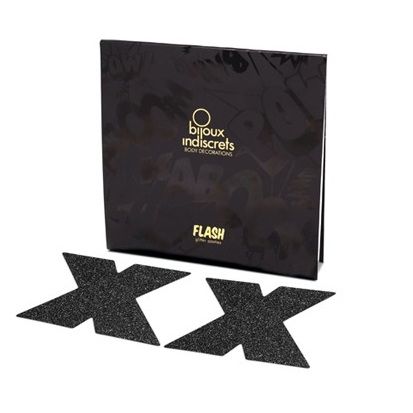 BIJOUX - INDISCRETS FLASH CROSS BLACK NIPPELCOVER