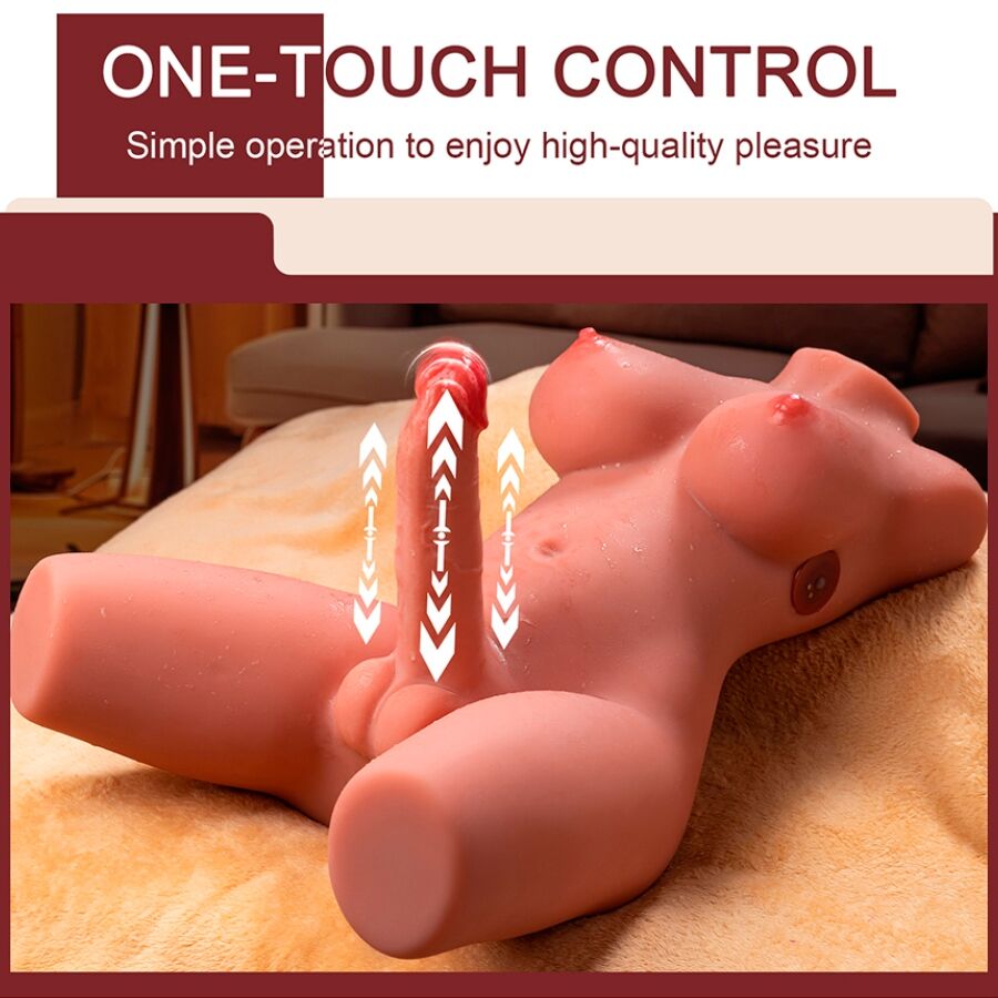 XISE - MIAH LADY BOY FRAUENOBERKÖRPER MIT Wellness-Gerät MIT VIBRATION UND STOSSFUNKTION 55 CM