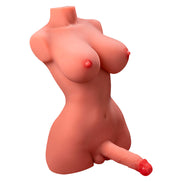 XISE – WUNDERSCHÖNER LADYBOY-FRAUENOBERKÖRPER MIT Wellness-Gerät MIT VIBRATION UND STOSSEN 49 CM