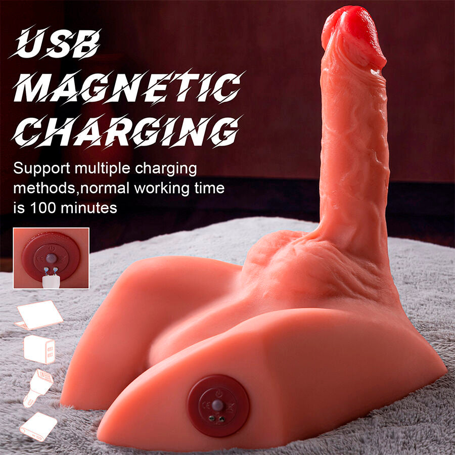 XISE - MICHAEL REALISTISCHES Wellness-Gerät UND ANUSMASTURBATOR MIT STOSSFUNKTION 15 CM