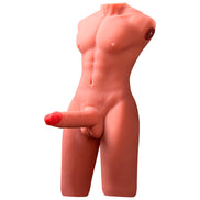 XISE - JASON HALBKÖRPER REALISTISCHER MÄNNLICHER TORSO MIT SCHUB- UND VIBRATIONSFUNKTION 55 CM