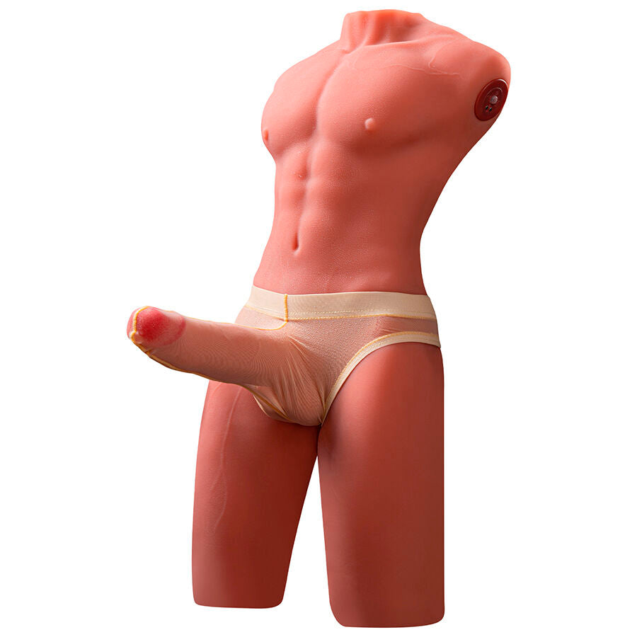 XISE - JASON HALBKÖRPER REALISTISCHER MÄNNLICHER TORSO MIT SCHUB- UND VIBRATIONSFUNKTION 55 CM