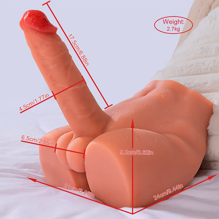 XISE - PEEL Wellness Device ASS REALISTIC Wellness Device MASTURBATOR FRONT POSITION WITH THRUSTING 17.5 CM