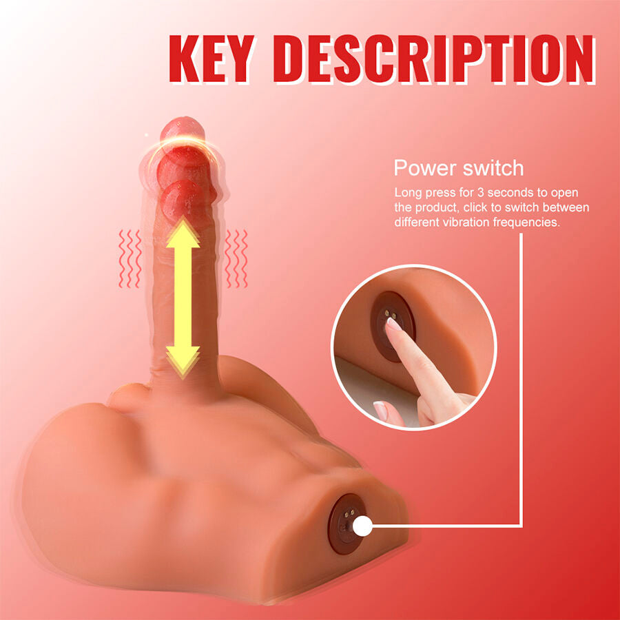 XISE - PEEL Wellness Device ASS REALISTIC Wellness Device MASTURBATOR FRONT POSITION WITH THRUSTING 17.5 CM