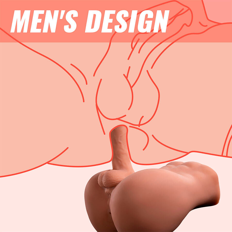 XISE - BERTLETT Wellness Device ASS REALISTIC Wellness Device AND ANUS MASTURBATOR FRONT POSITION WITH THRUSTING 18 CM