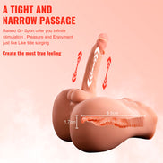 XISE - BERTLETT Wellness Device ASS REALISTIC Wellness Device AND ANUS MASTURBATOR FRONT POSITION WITH THRUSTING 18 CM