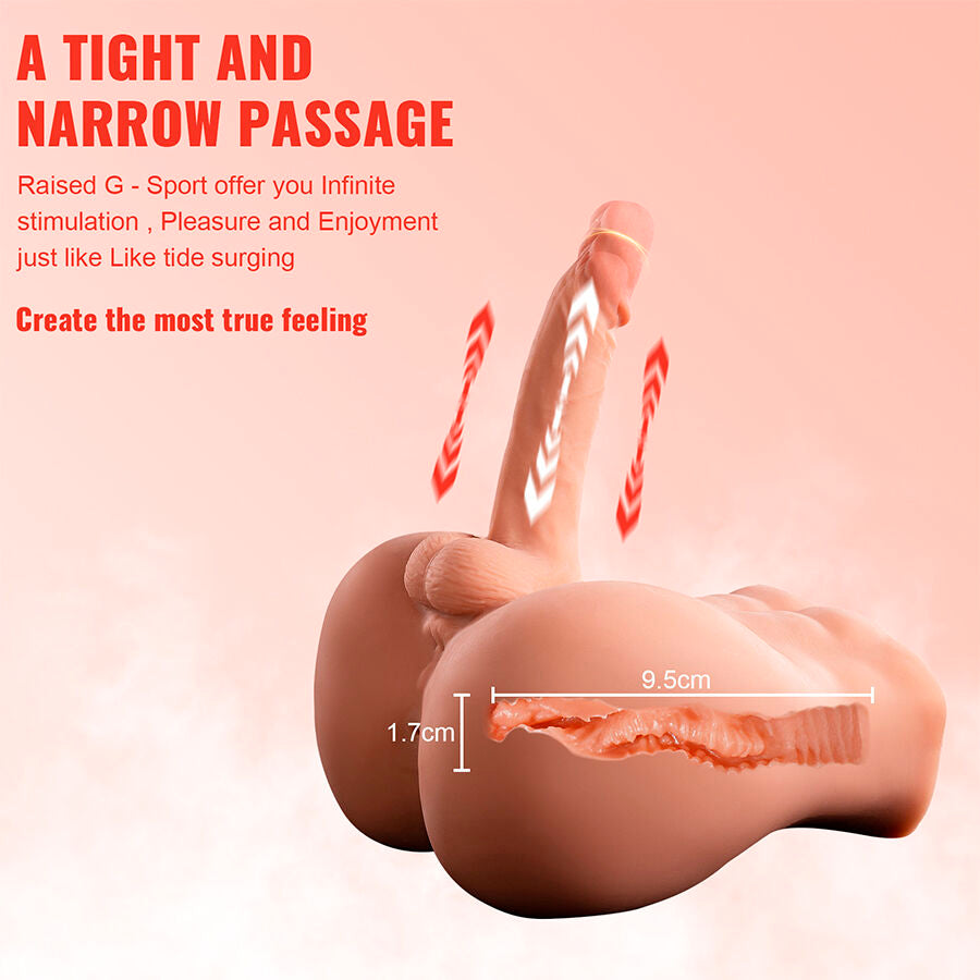 XISE - BERTLETT Wellness Device ASS REALISTIC Wellness Device AND ANUS MASTURBATOR FRONT POSITION WITH THRUSTING 18 CM