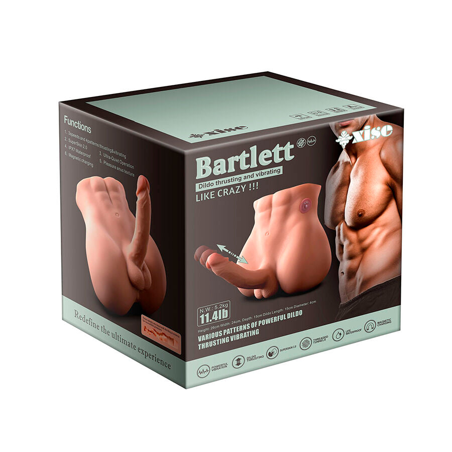 XISE - BERTLETT Wellness Device ASS REALISTIC Wellness Device AND ANUS MASTURBATOR FRONT POSITION WITH THRUSTING 18 CM