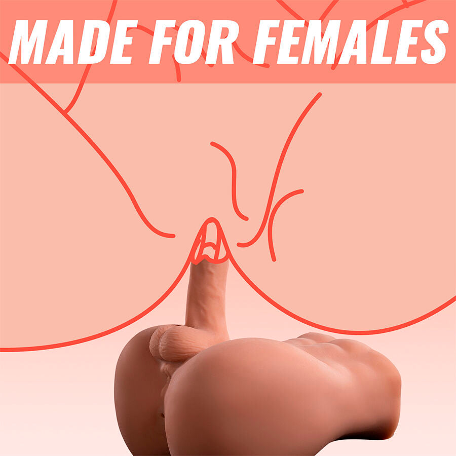 XISE - BERTLETT Wellness Device ASS REALISTIC Wellness Device AND ANUS MASTURBATOR FRONT POSITION WITH THRUSTING 18 CM
