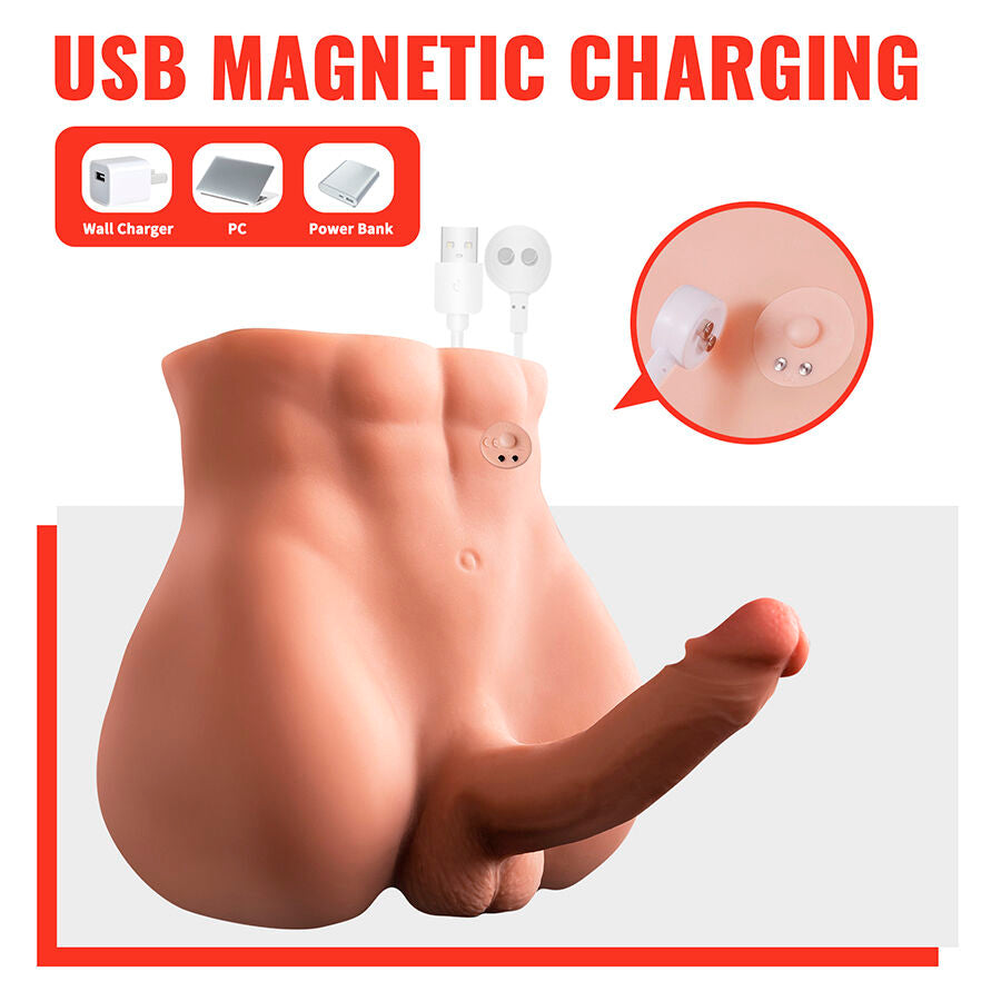 XISE - BERTLETT Wellness Device ASS REALISTIC Wellness Device AND ANUS MASTURBATOR FRONT POSITION WITH THRUSTING 18 CM