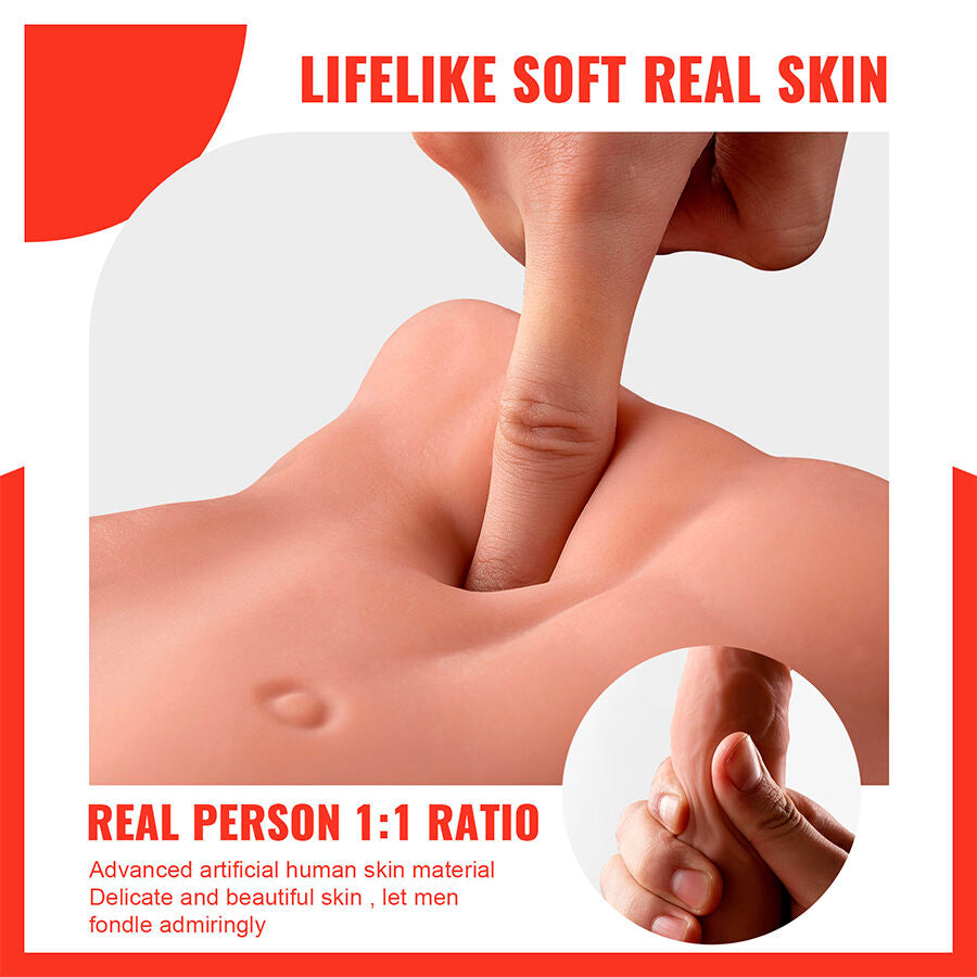 XISE - BERTLETT Wellness Device ASS REALISTIC Wellness Device AND ANUS MASTURBATOR FRONT POSITION WITH THRUSTING 18 CM