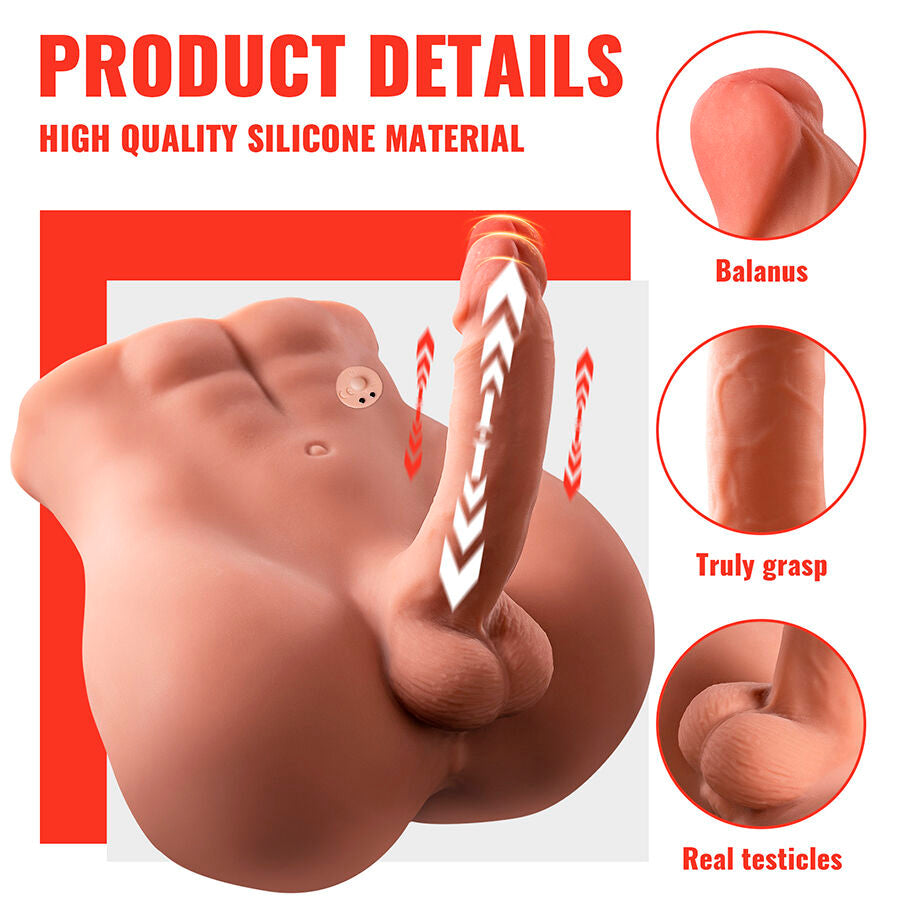 XISE - BERTLETT Wellness Device ASS REALISTIC Wellness Device AND ANUS MASTURBATOR FRONT POSITION WITH THRUSTING 18 CM