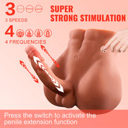 XISE - BERTLETT Wellness Device ASS REALISTIC Wellness Device AND ANUS MASTURBATOR FRONT POSITION WITH THRUSTING 18 CM