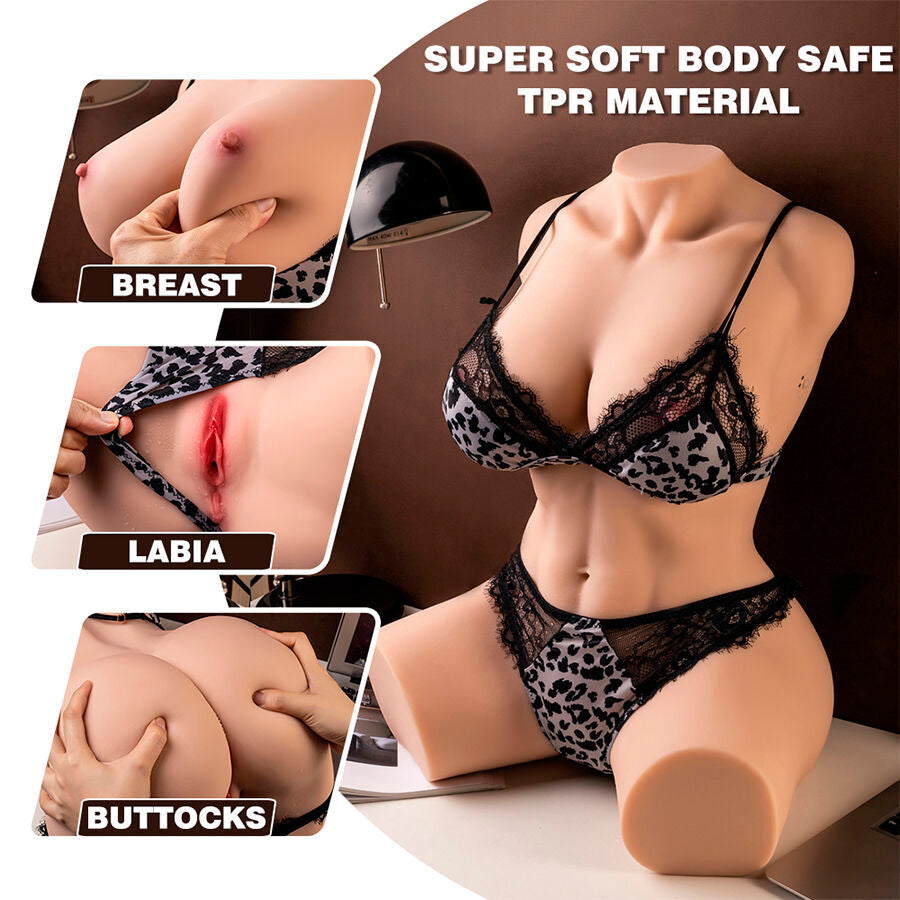 XISE - MURIEL FEMALE REALISTISCHER TORSO MIT STOSSENDER FUNKTION 55 CM