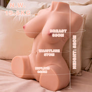 XISE - DANIA STOSSENDER REALISTISCHER VIBRIERENDER FRAUENOBERKÖRPER 52 CM