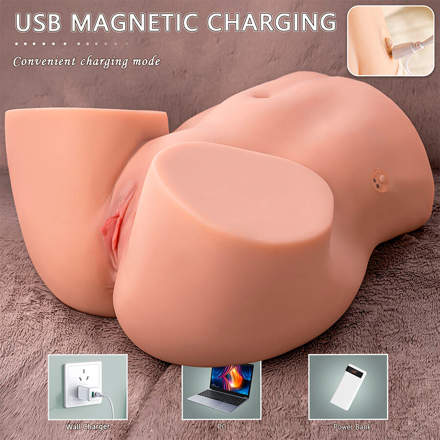 XISE - ETHEL REALISTISCHER VAGINA-MASTURBATOR MIT MULTI-POSITION-VIBRATION