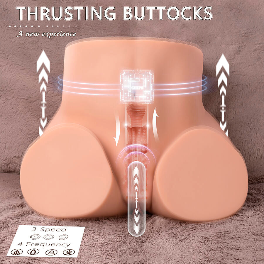 XISE - ETHEL REALISTISCHER VAGINA-MASTURBATOR MIT MULTI-POSITION-VIBRATION