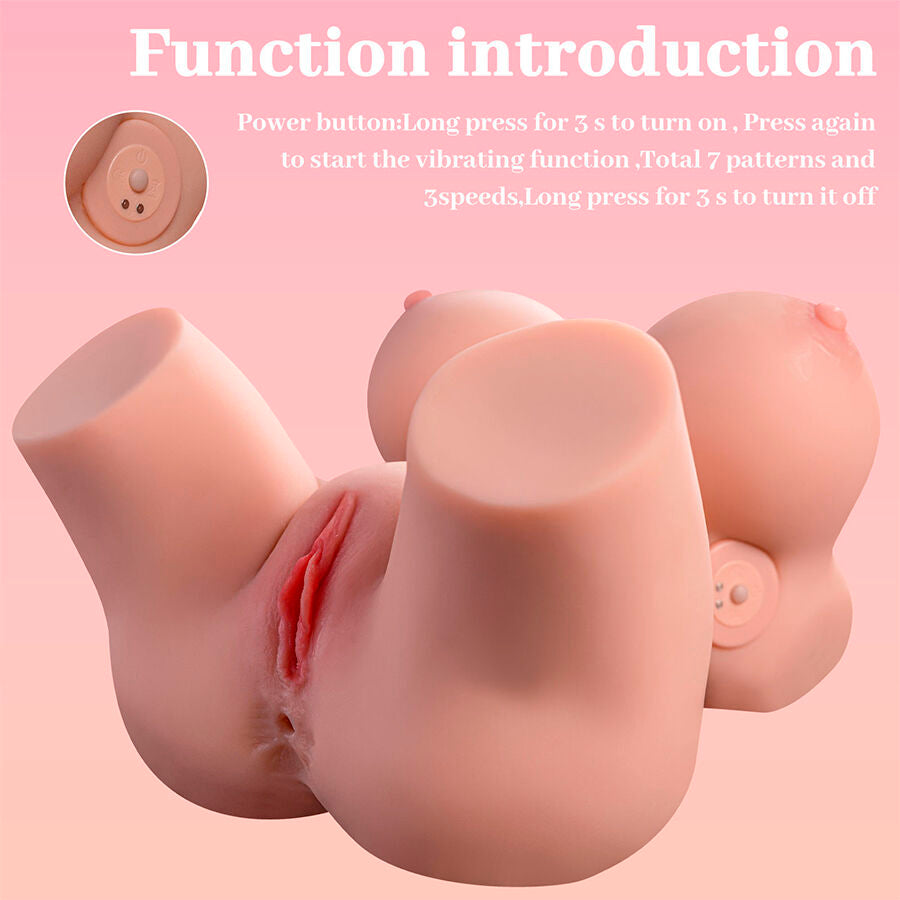XISE - FRIEDA REALISTISCHER FRAUENOBERKÖRPER MIT VIBRATION 36 CM