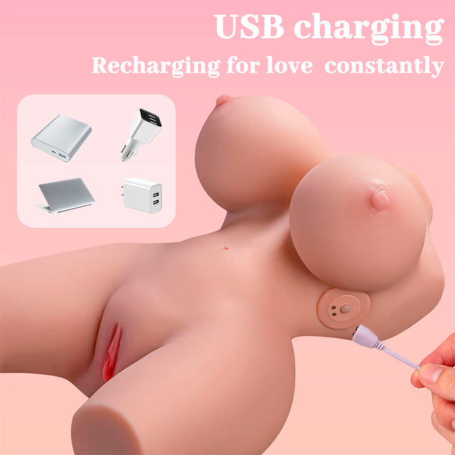 XISE - FRIEDA REALISTISCHER FRAUENOBERKÖRPER MIT VIBRATION 36 CM